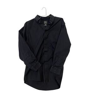 Jos A Bank Traveler Black Long Sleeve Dress Shirt